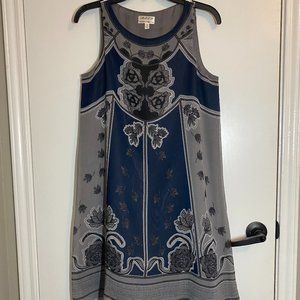 M.S.S.P. Sleeveless XS Navy and Gray Dress